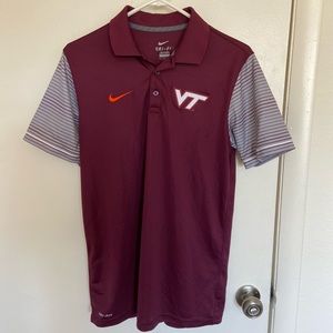 Nike Virginia Tech Hokies Maroon Performance Polo Dri-Fit